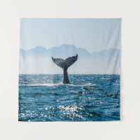 Whale Schwanz Seascape: Dramatisches Wasser.