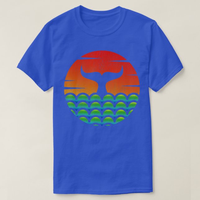Whale Schwanz Whale Watching Sunset T-Shirt (Design vorne)