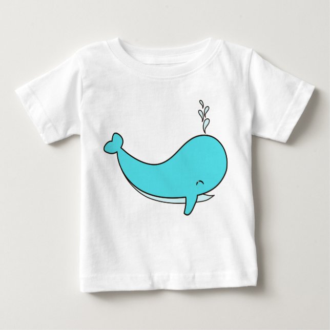 Whale, Sea, Water Baby T-shirt (Vorderseite)