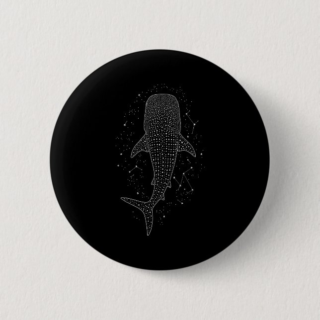Whale Shark Constellation Marine Life For Animal L Button (Vorderseite)