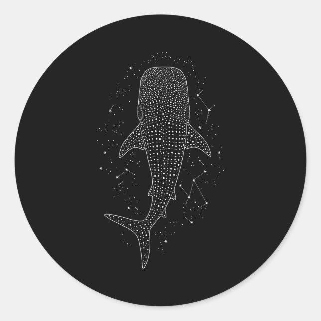 Whale Shark Constellation Marine Life For Animal L Runder Aufkleber (Vorderseite)