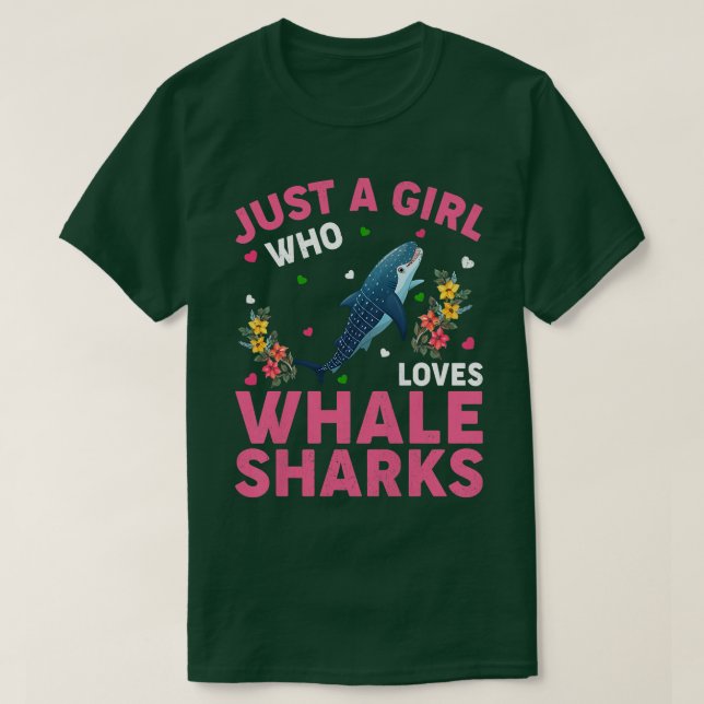Whale Shark Fish Lover Nur ein Mädchen, das Lieben T-Shirt (Design vorne)