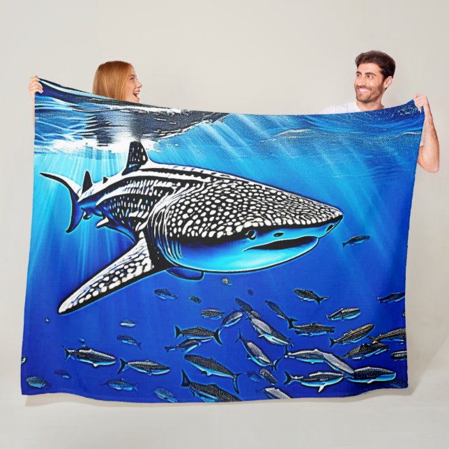 Whale Shark Majestät Design Fleecedecke (Beispiel)