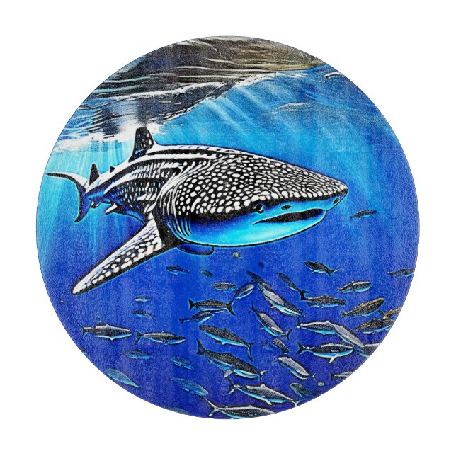 Whale Shark Majestät Design Schneidebrett (Vorderseite)
