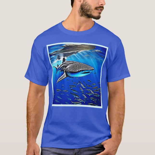Whale Shark Majestät Design T-Shirt (Vorderseite)