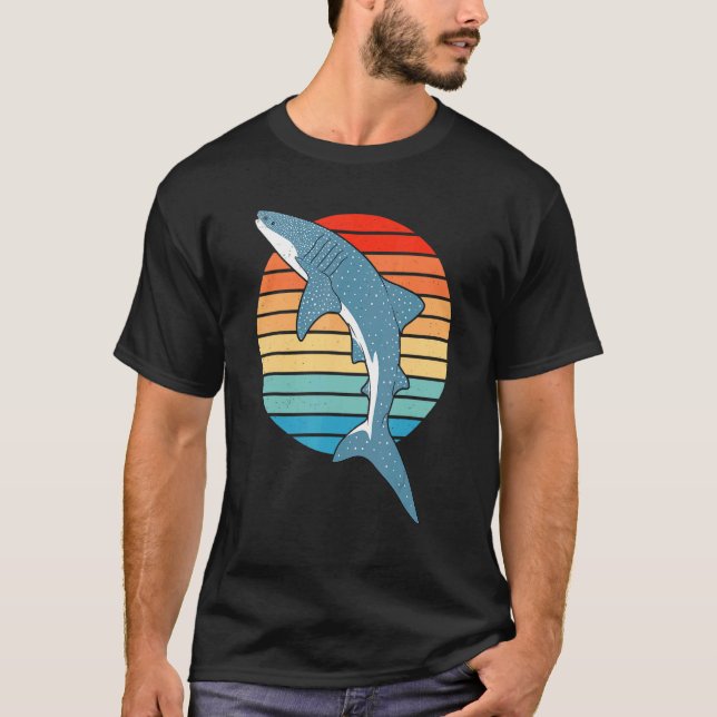Whale Shark Retro Sunset T-Shirt (Vorderseite)