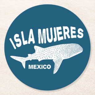 Whale Shark Scuba Diving   Isla Mujeres Runder Pappuntersetzer