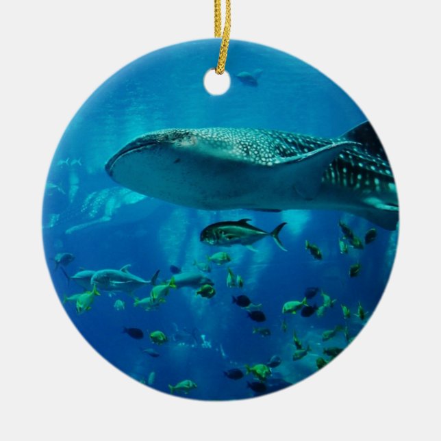 Whale Shark Underwater Oceanlife Keramik Ornament (Vorne)
