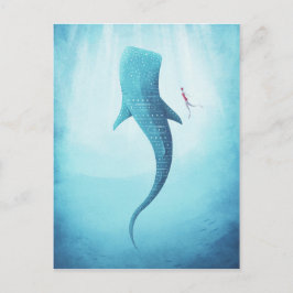 Whale Shark Vintage Poster - Art Postkarte
