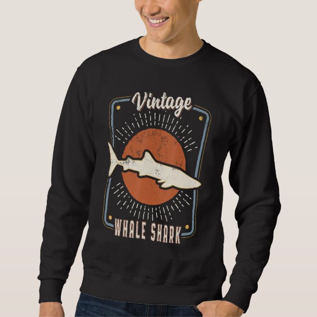 Whale Shark Vintage Retro Classic Animal Love Sweatshirt (Vorderseite)