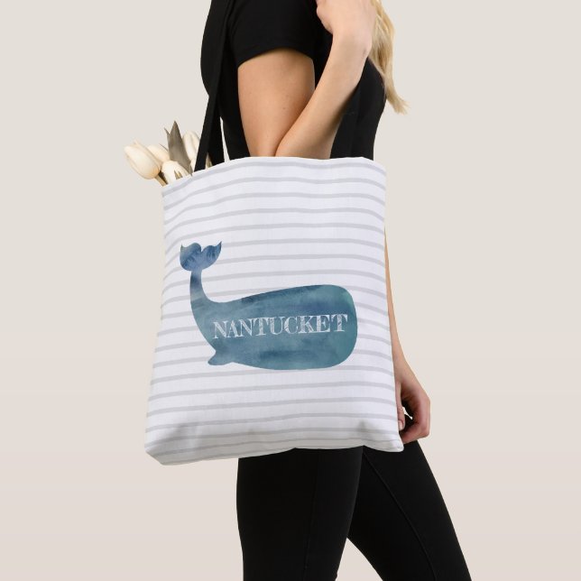 Whale Shiplap Beach Tote Bag (Von Nahem)