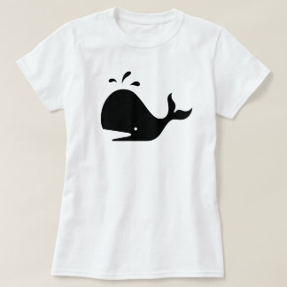 Whale Silhouette Minimalistisch Graphic T - Shirt