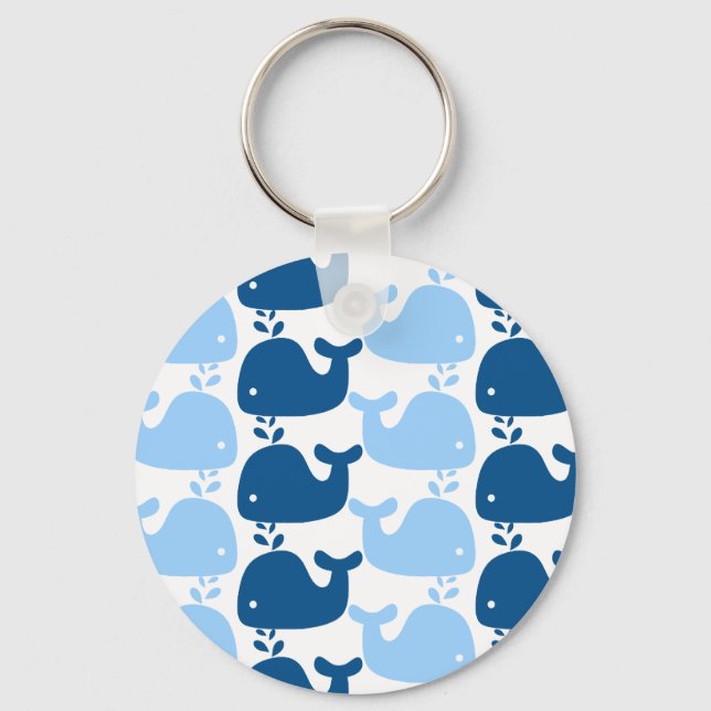 Whale Silhouette Print Schlüsselanhänger (Vorderseite)