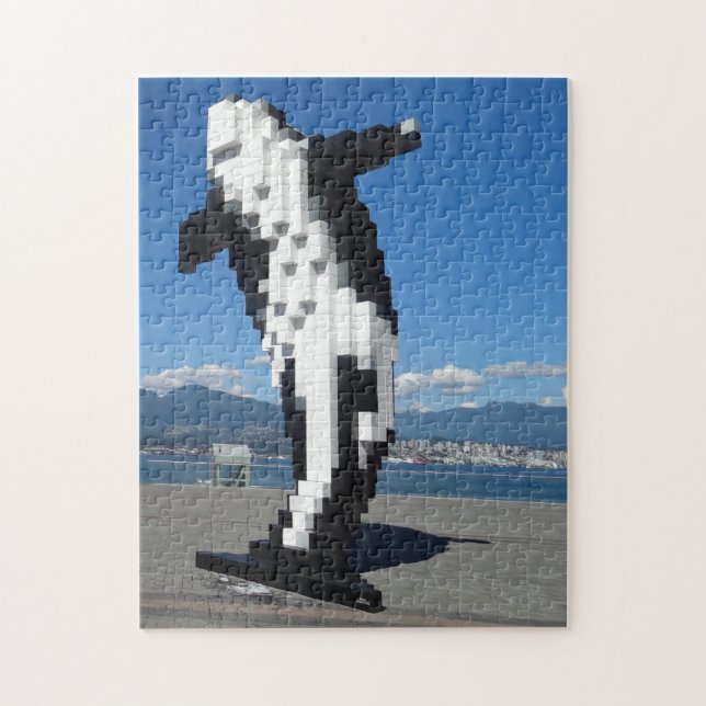 Whale Skulptur Vancouver. Puzzle (Vertikal)