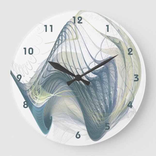 Whale Song Wall Clock Große Wanduhr (Vorderseite)