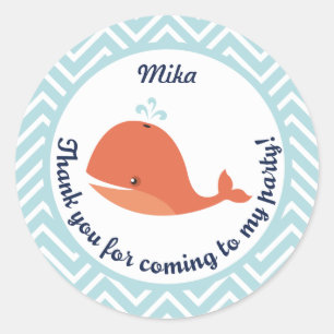 Whale Swim Summer Party Vielen Dank Sticker