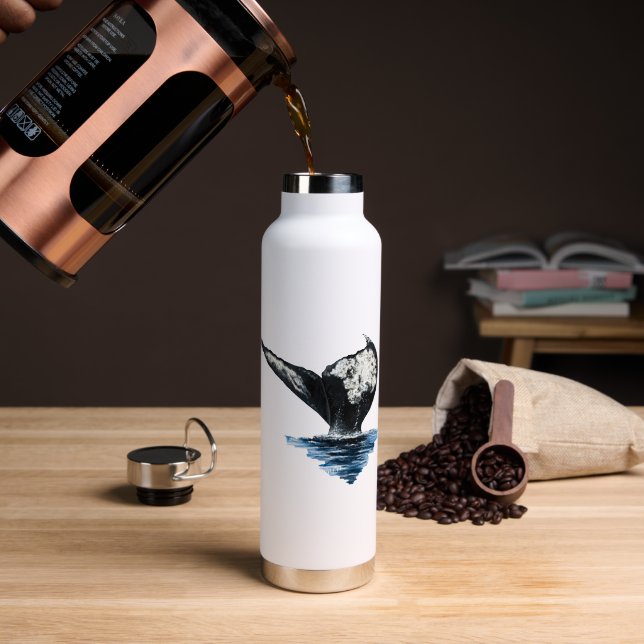 Whale Tail Trinkflasche (Kaffee (gedreht))