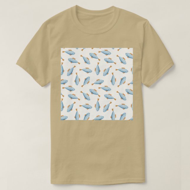 Whale und Narwh, Niedlich gestrichen, mit Wasserfa T-Shirt (Design vorne)