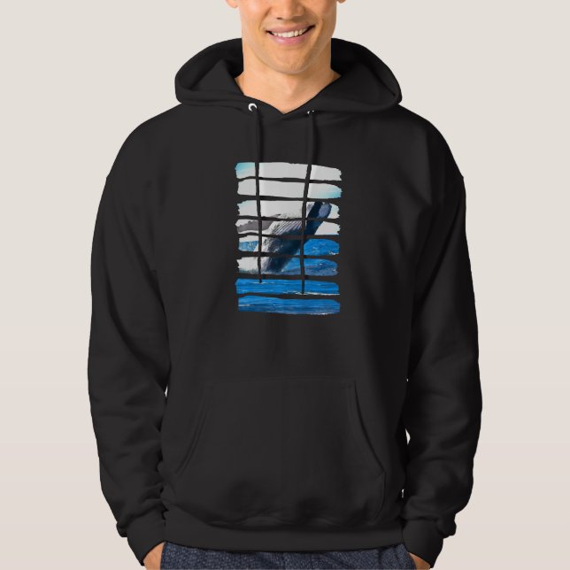 Whale Underwater Ocean Sea Nature Animal Leisure F Hoodie (Vorderseite)