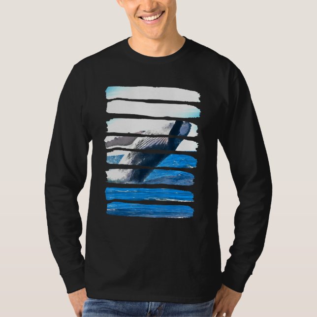 Whale Underwater Ocean Sea Nature Animal Leisure F T-Shirt (Vorderseite)