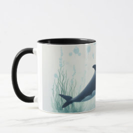 Whale Underwater White Hoodie Tasse