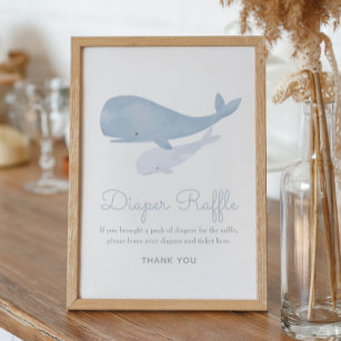 Whale unter dem Sea Baby Shower Windschutzscheiben Poster