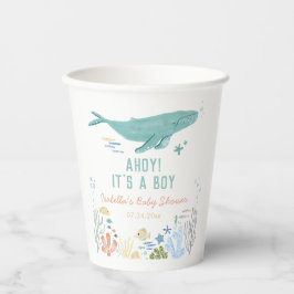 Whale unter der Sea Baby Dusche Pappbecher