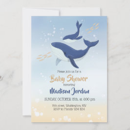 Whale unter der Sea Baby Shower Einladung