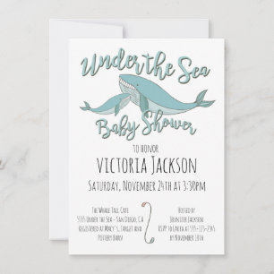 Whale unter der Sea Baby Shower Einladung