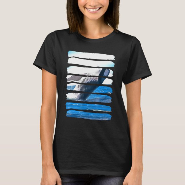 Whale Unterwasser Ozeane Natur Tiervergnügen F T-Shirt (Vorderseite)