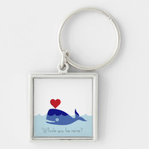 Whale Valentinstag Schlüsselanhänger