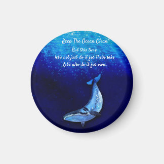 Whale Vertical Motion Scene To Down In Ocean Depth Magnet