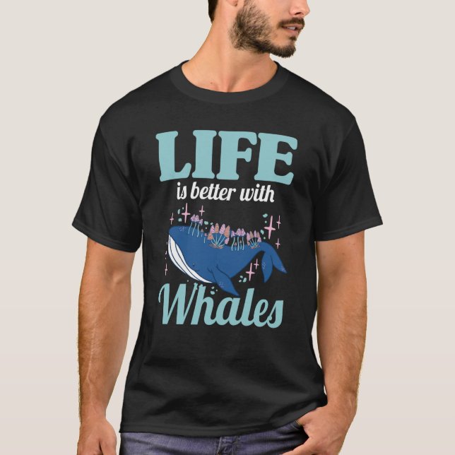 Whale Watcher besser mit Walen leben T-Shirt (Vorderseite)