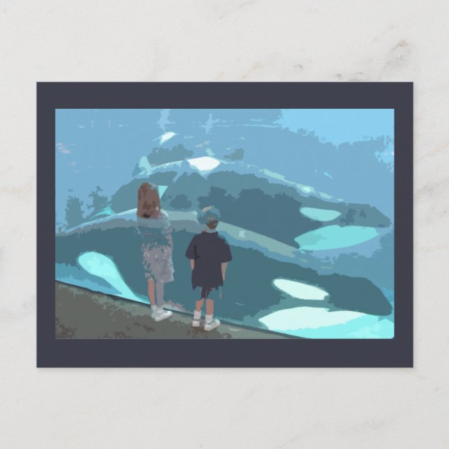 Whale Watching Postkarte (Vorderseite)