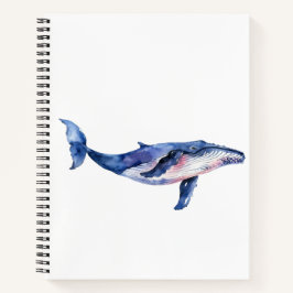Whale Watercolor   Notizbuch