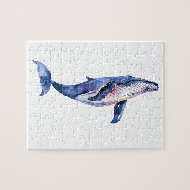 Whale Watercolor Puzzle (Horizontal)