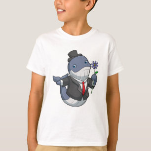 Whale Wedding Groom Blume T-Shirt