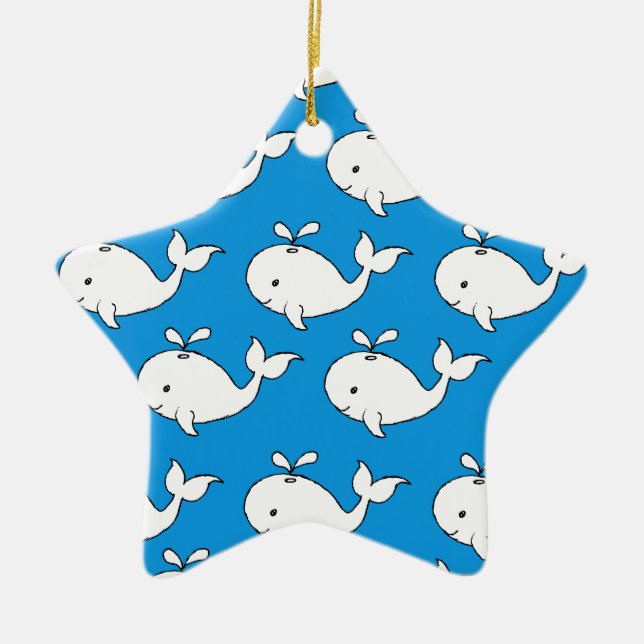 Whale Whale-Cartoon Keramik Ornament (Vorne)