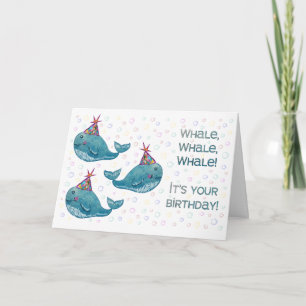 Whale Whale Whale Birthday Karte