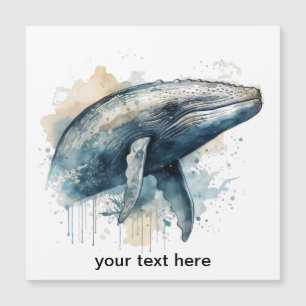 Whale Wonder für Wasserfarben, kundenspezifisch Magneteinladung