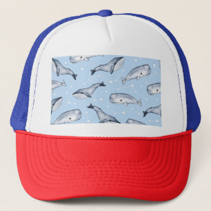 Whale Wonderings: Watercolor Starry Sky Truckerkappe