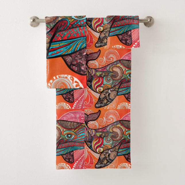 Whale Wow Badhandtuch Set (Insitu)