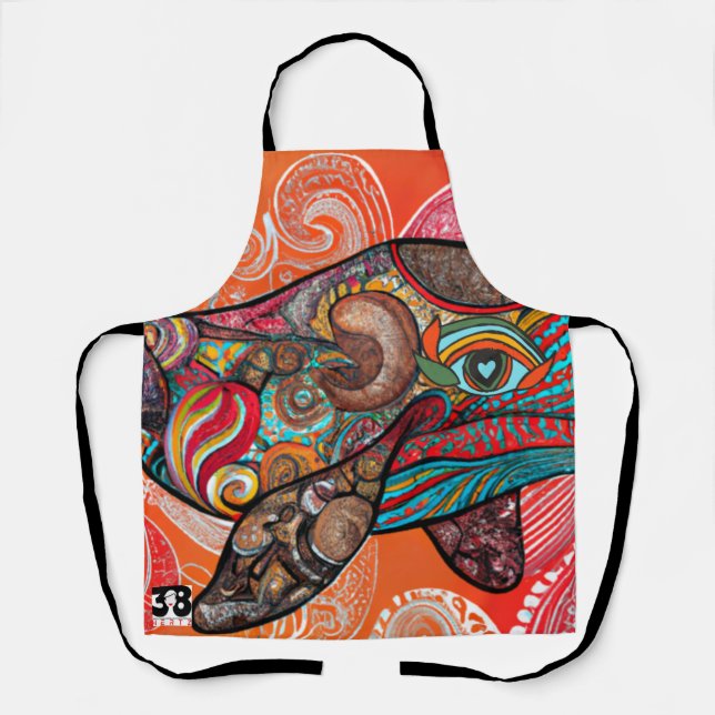 Whale Wow Schürze (Vorderseite)