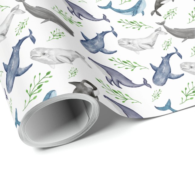 Whale Wrapping Paper Geschenkpapier (Rolleneckpunkt)