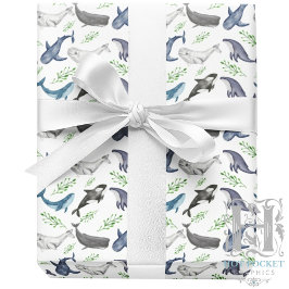 Whale Wrapping Paper Geschenkpapier