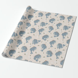Whale Wrapping Paper Geschenkpapier