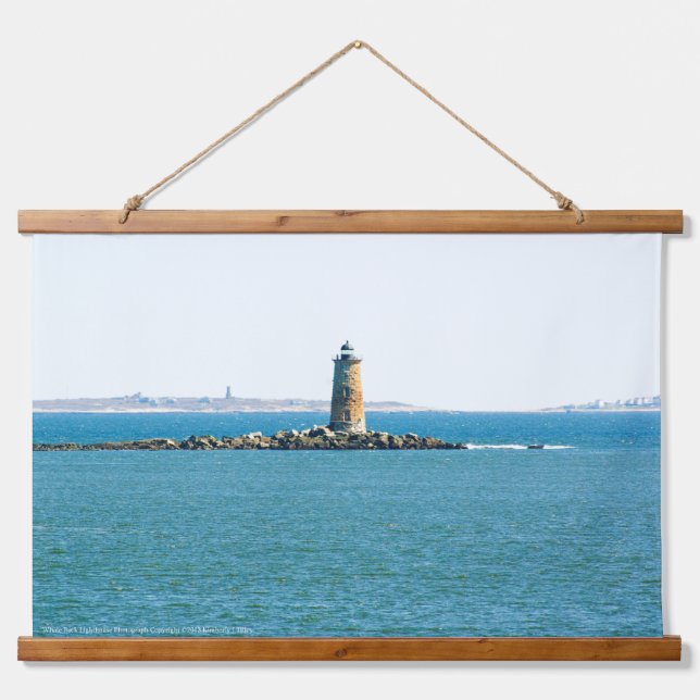Whaleback Lighthouse Wandteppich Mit Holzrahmen (Vorne)