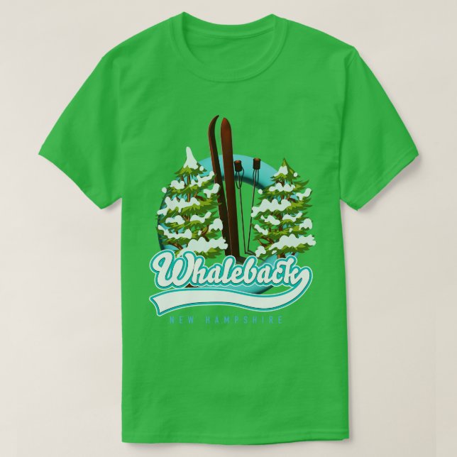 Whaleback New Hampshire Retro-Ski T-Shirt (Design vorne)