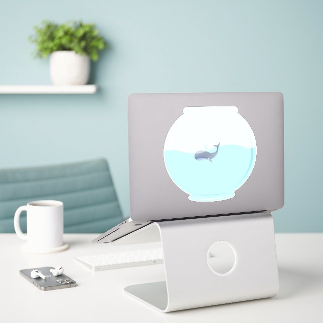 Whalebowl Aufkleber (Laptop auf Schreibtisch)