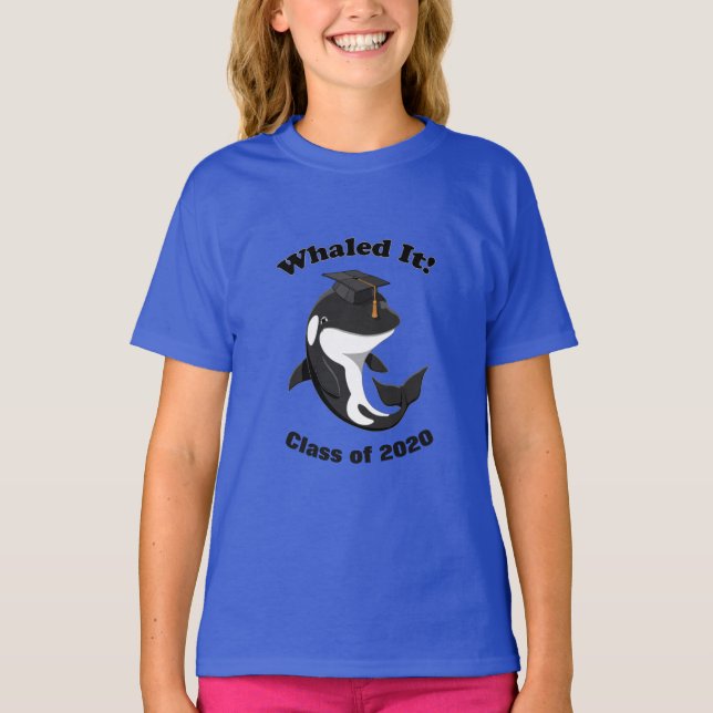 Whaled It Class of 2020 Niedlich Orca Killer Wal T-Shirt (Vorderseite)